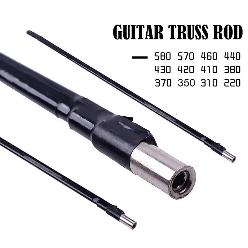 Double Course Way Guitar Truss Rod Inner Diameter 9mm Steel A3 220/370/380/410/420/430/440/460/570/580MM 4Pcs guitar neck tool guitar repair tool guitar accessories