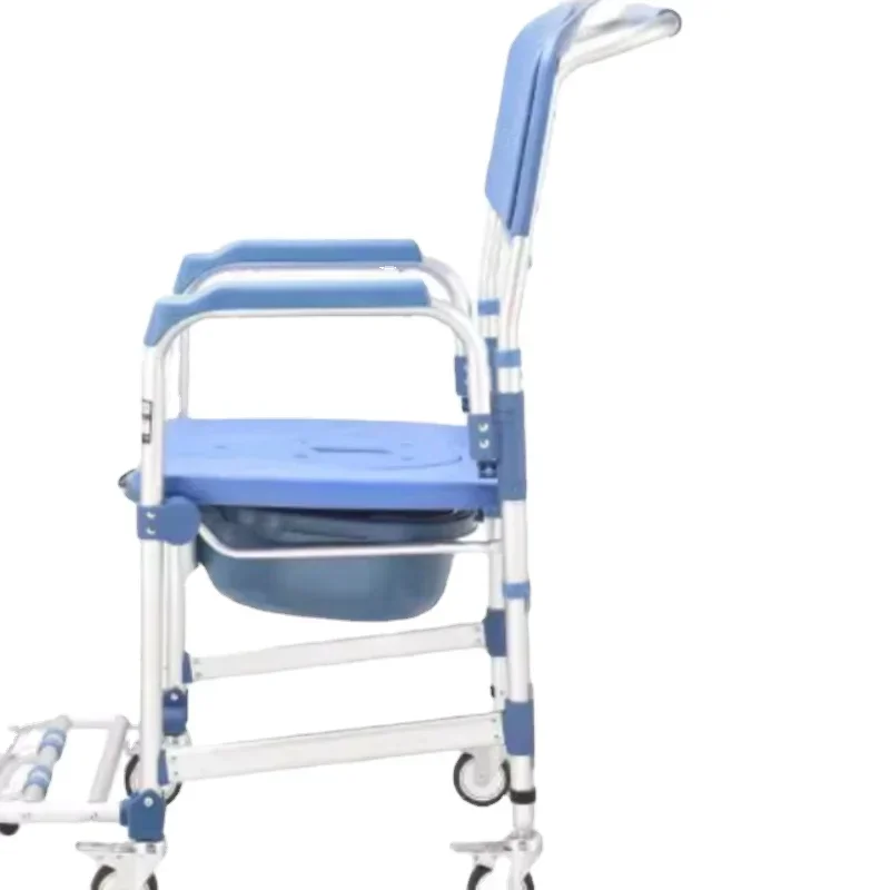 Mobile Bathing Toilet Rotatable Folding Seat Elderly Nursing Chair Disabled Wheelchair with Wheels Convenient Hygiene