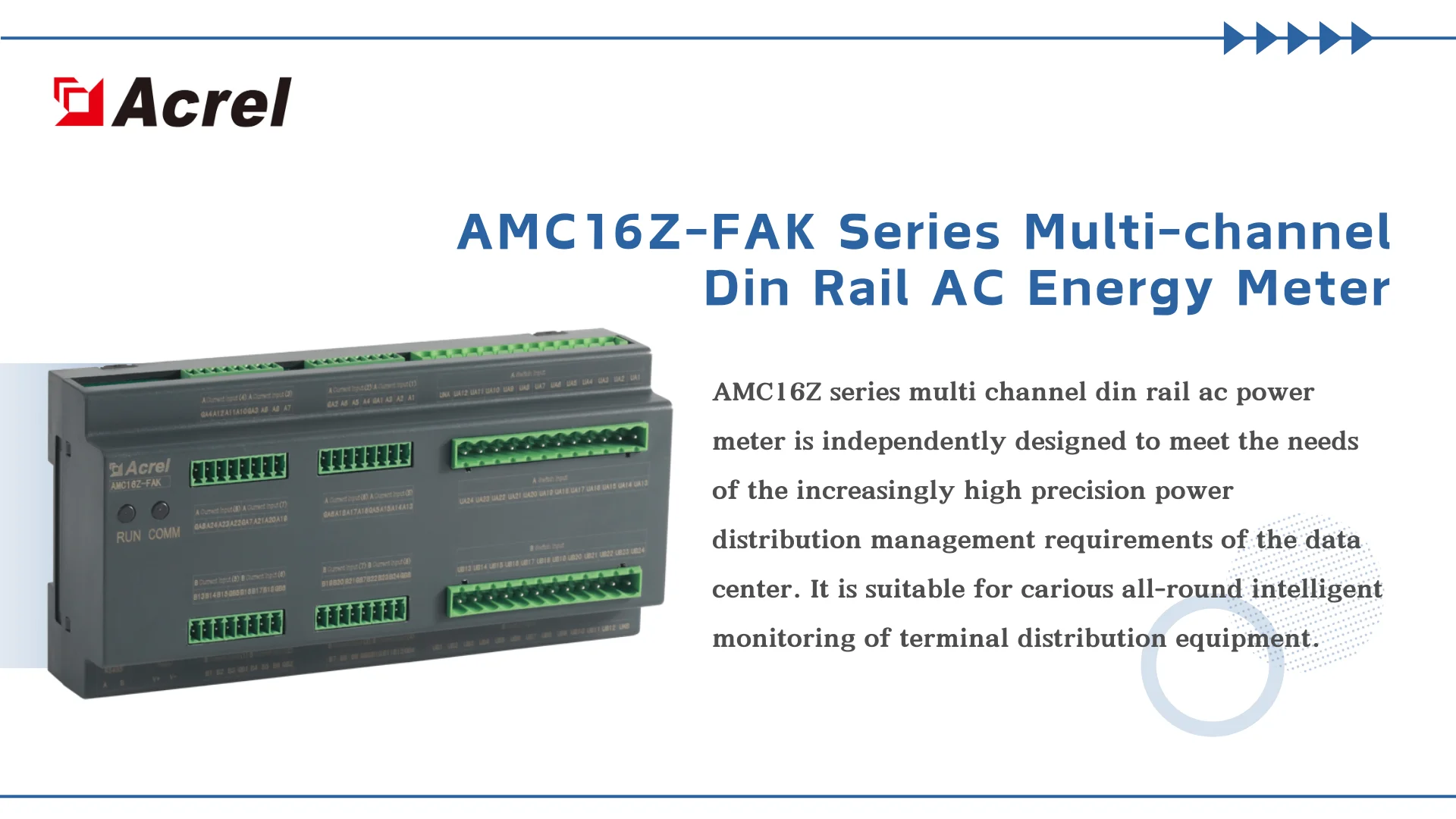AMC16Z-FAK48 통신실 RS485 Modbus-RTU 다중 회로 모니터링 에너지 미터