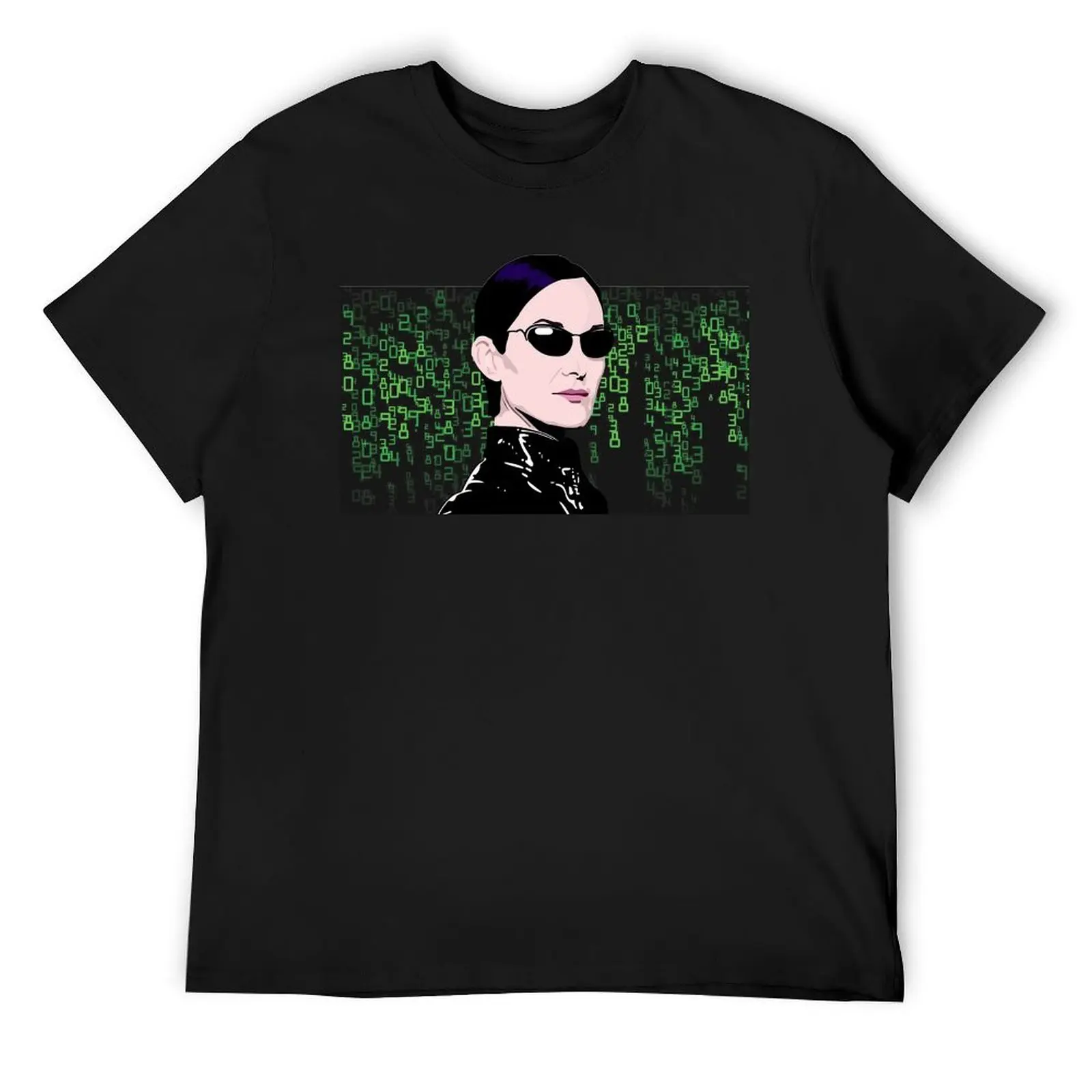 Trinity The Matrix Matrix Code Carrie Anne Moss T-Shirt Girocollo Motion Funny Joke T-Shirt Funny Aactivity Competition Usa S