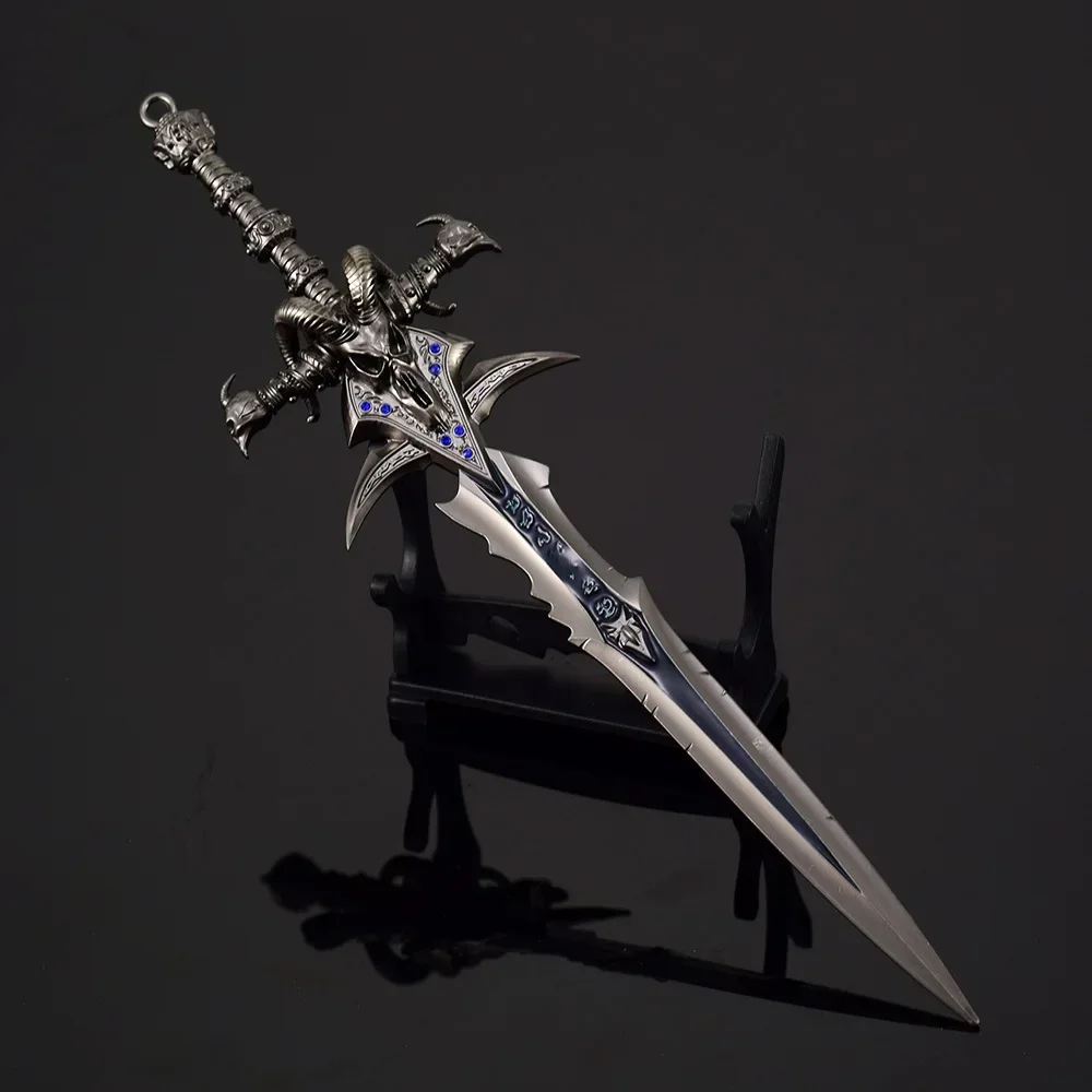 World of Warcraft  Anime Figure Arthas Menethil Lich King Frostmourne Sword Set  Peripheral Metal Weapon Model Boy Gift Toy Game 2