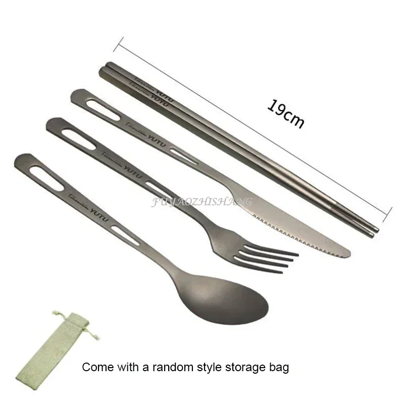 Pure Titanium Tableware Set Outdoor Travel Camping Set - Image 2