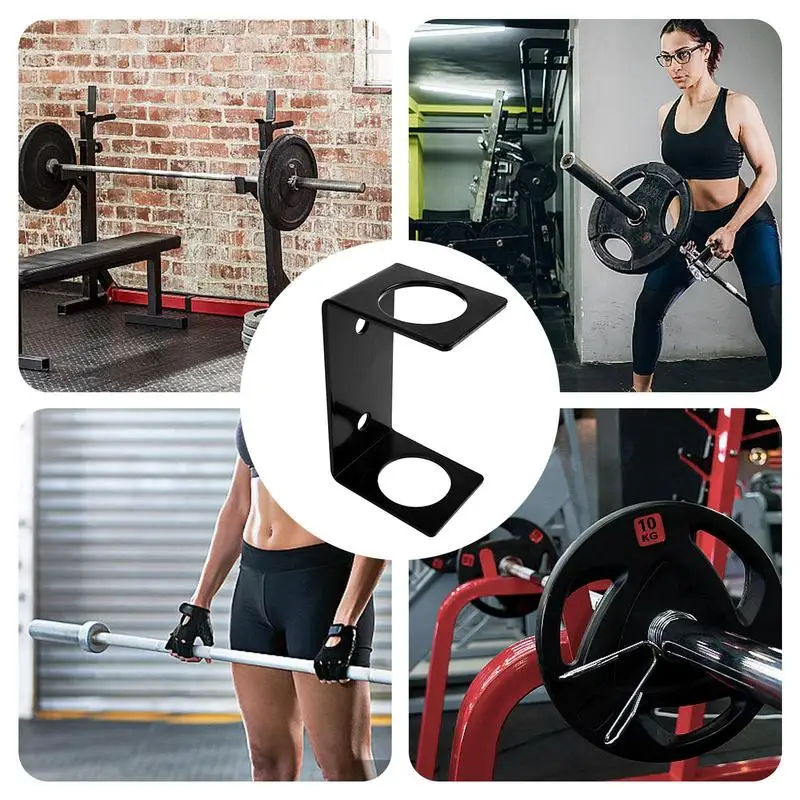 Portable Barbell Storage Rack Barbell Wall Rack Strong Load-bearing Sturdy Steel Single Holder Weight Bar Storage