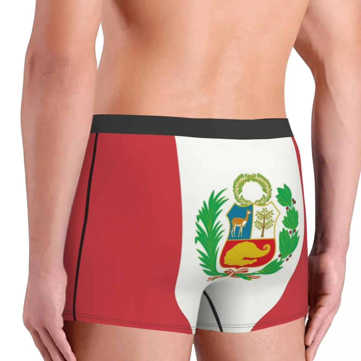Male Fashion Flag Of Peru, Peruvian Flag Underwear Boxer Briefs Men Stretch Shorts Panties Underpants 4