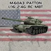 Tongde 1/16 U.S M60A3 Patton Tank Metal Model Remote Control Off-Road Battle Tank Toy Compatible with Henglong 7.0 Motherboad 3