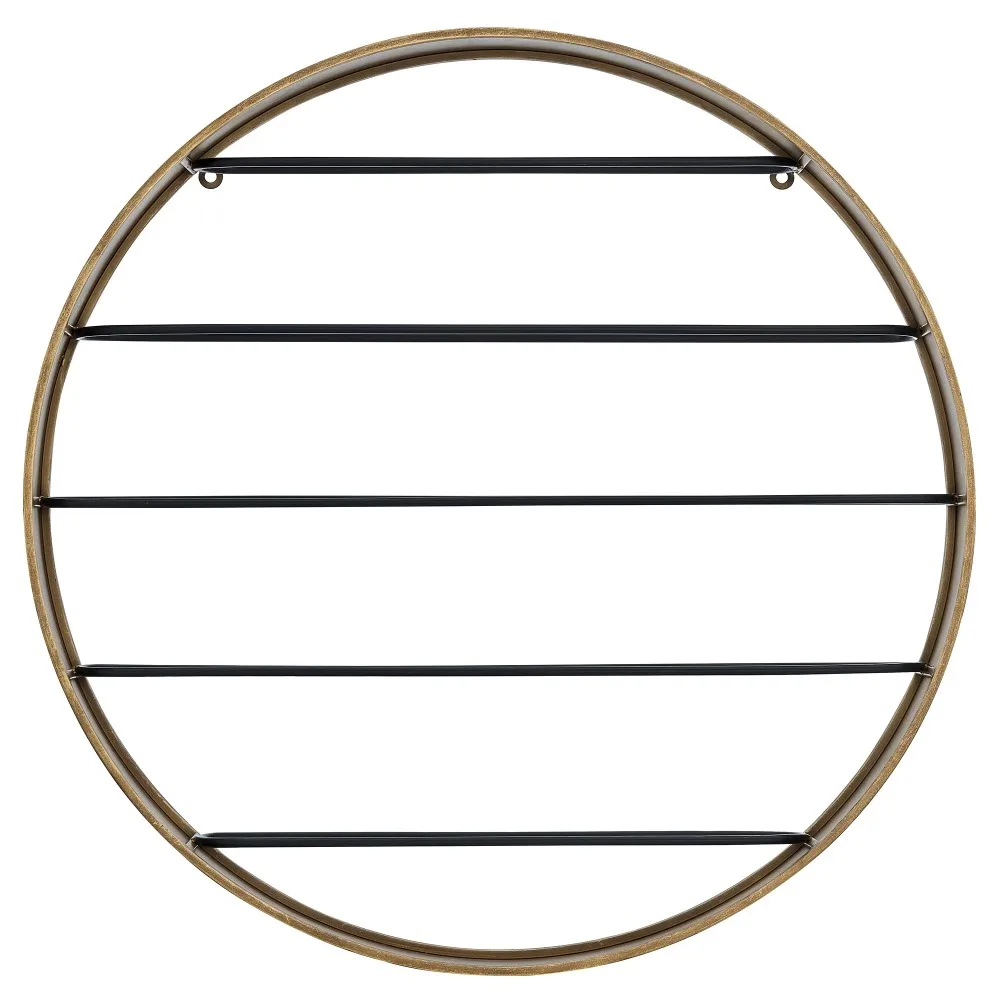 

Wine Rack, Farmhouse, Metal, Round, Metal, 31.5 X 4.75 X 31.5 Inch Wine Rack