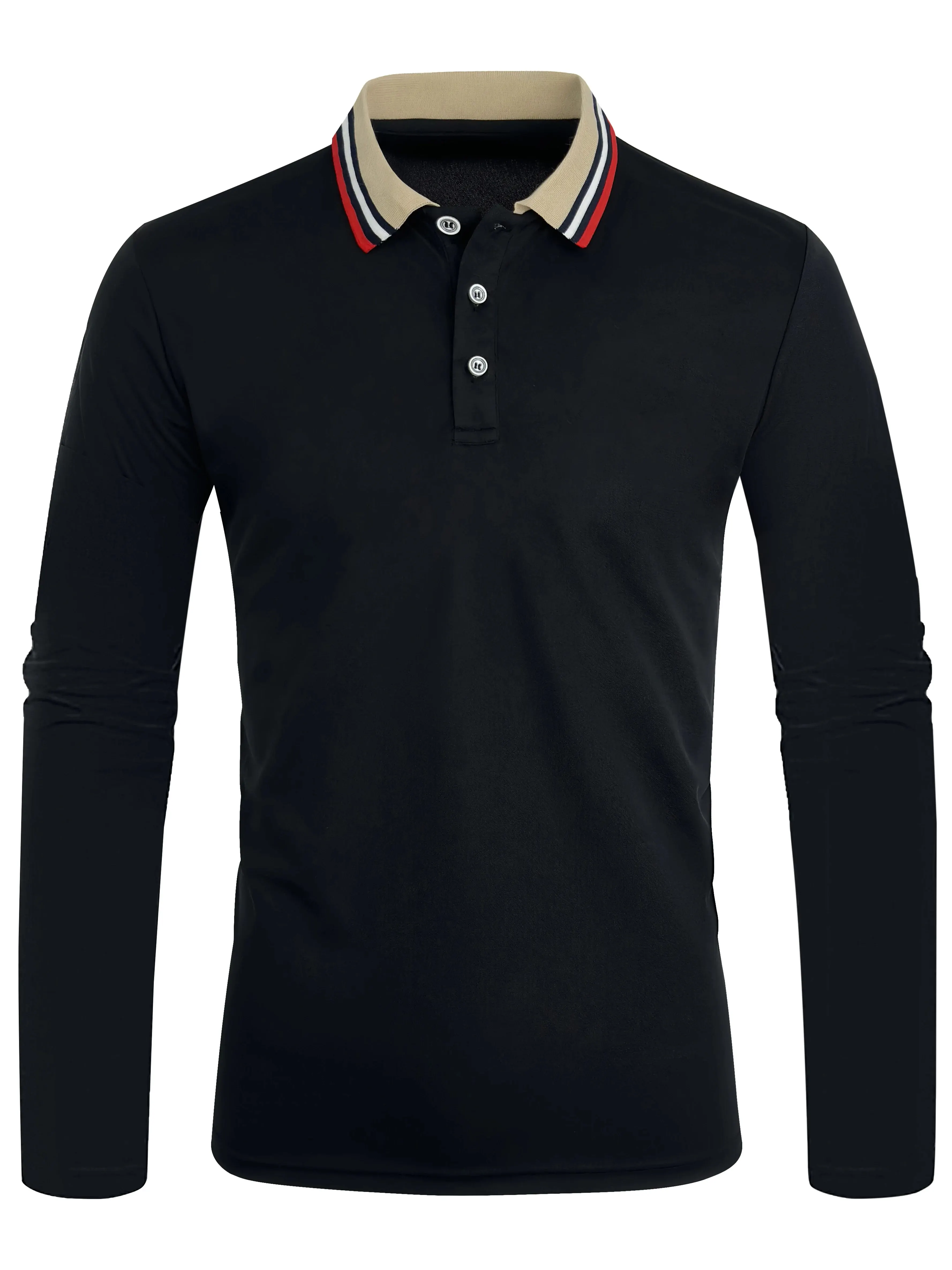 Spring and Autumn Men's Polo Long sleeve Business Casual Top