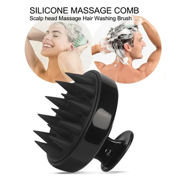 Testa in silicone Massaggio del cuoio capelluto Pettine Spazzola per il lavaggio dei capelli Massaggiatore morbido del cuoio capelluto per la crescita dei capelli Shampoo Spazzola Doccia Pettine Cura dei capelli