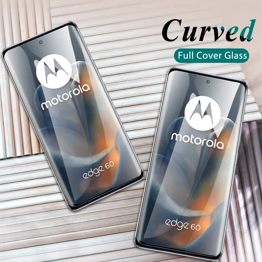 Pour Motorola Edge 60 5G verre incurvé 2 pièces protecteur d'écran en verre trempé Moto Edge60 Fusion 60 Pro 60Pro 60Fusion 2025 Cristal