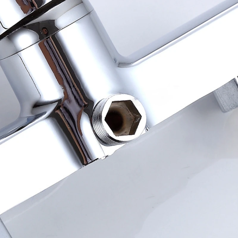 Bathtub Hot and Cold Mixing Water Faucet Sink  Double Shower for Head Deck Mounted Basin Mixer Taps Home Accessories 5