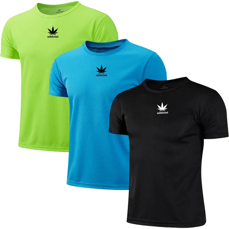 Men's Quick Dry Short Sleeve Athletic Running Gym T-Shirt