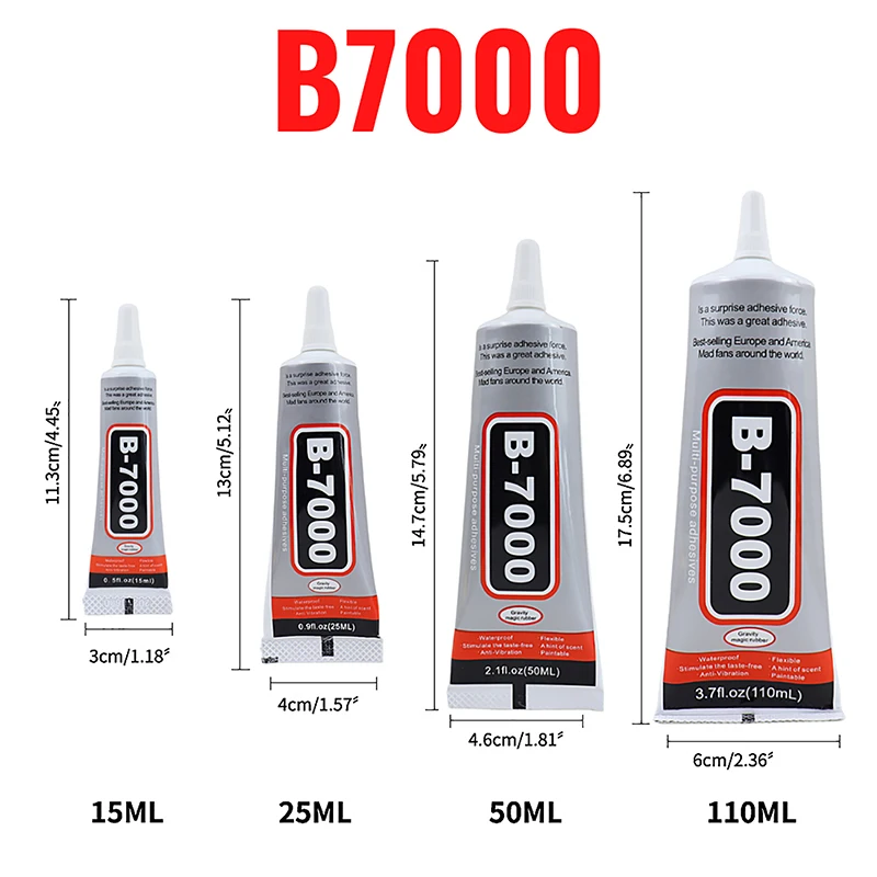 

B7000 Transparent Contact Phone Repair Adhesive Universal Glass Plastic DIY Glue B-7000 With Precision Applicator