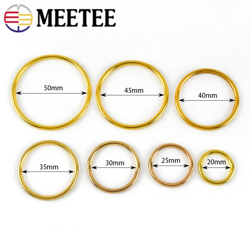 10Pcs 20-50mm 금속 O 링 버클 가방 공예 키 체인 링 커넥터 후크 웨빙 스트랩 조절기 걸쇠 DIY 하드웨어 액세서리