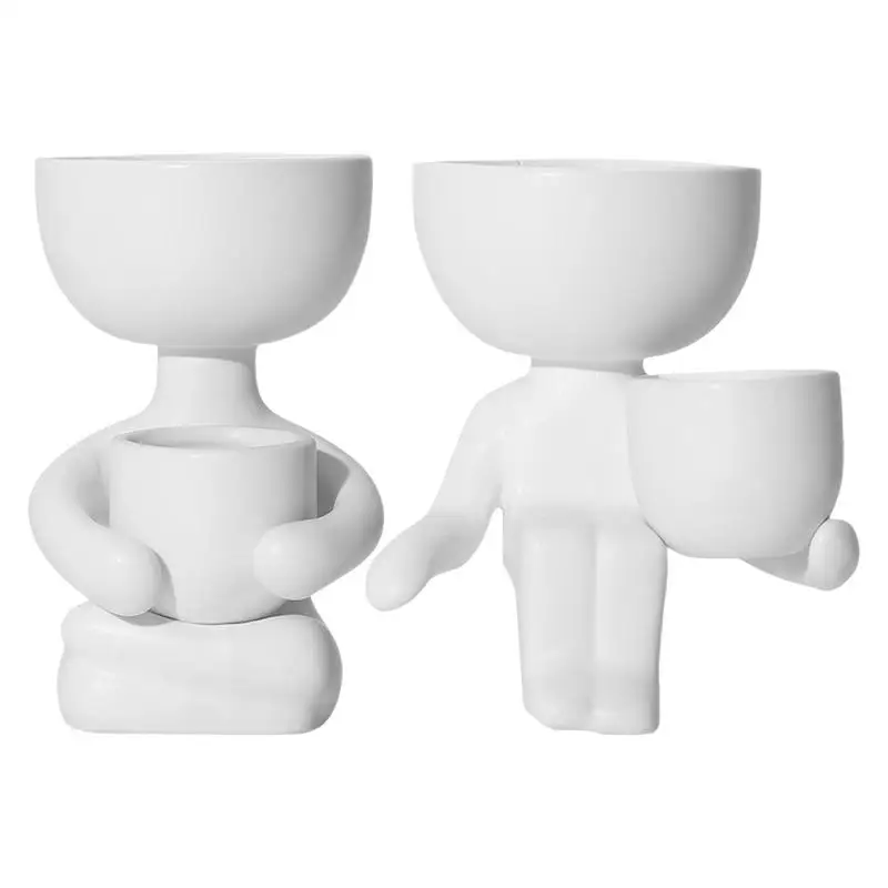 

Small Ceramic Pots Cute mini Flowerpot creative Figure Shape Succulent Pots Desktop indoor Plant Pot home decoration supplies