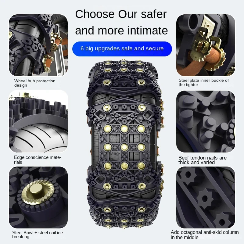 Car Tire Wheel Chain Anti slip Plastic Chain For Truck SUV Winter Off Road Accessories 4x4 Sedans Vehicle Snow Chains Universal