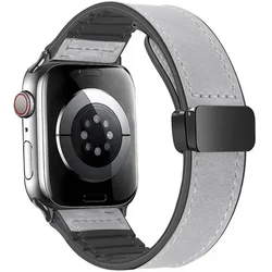 Premium Leather Watch Band Bracelet - Elegant Design - 42 44 45 49 S10 - 46MM (GRAY)