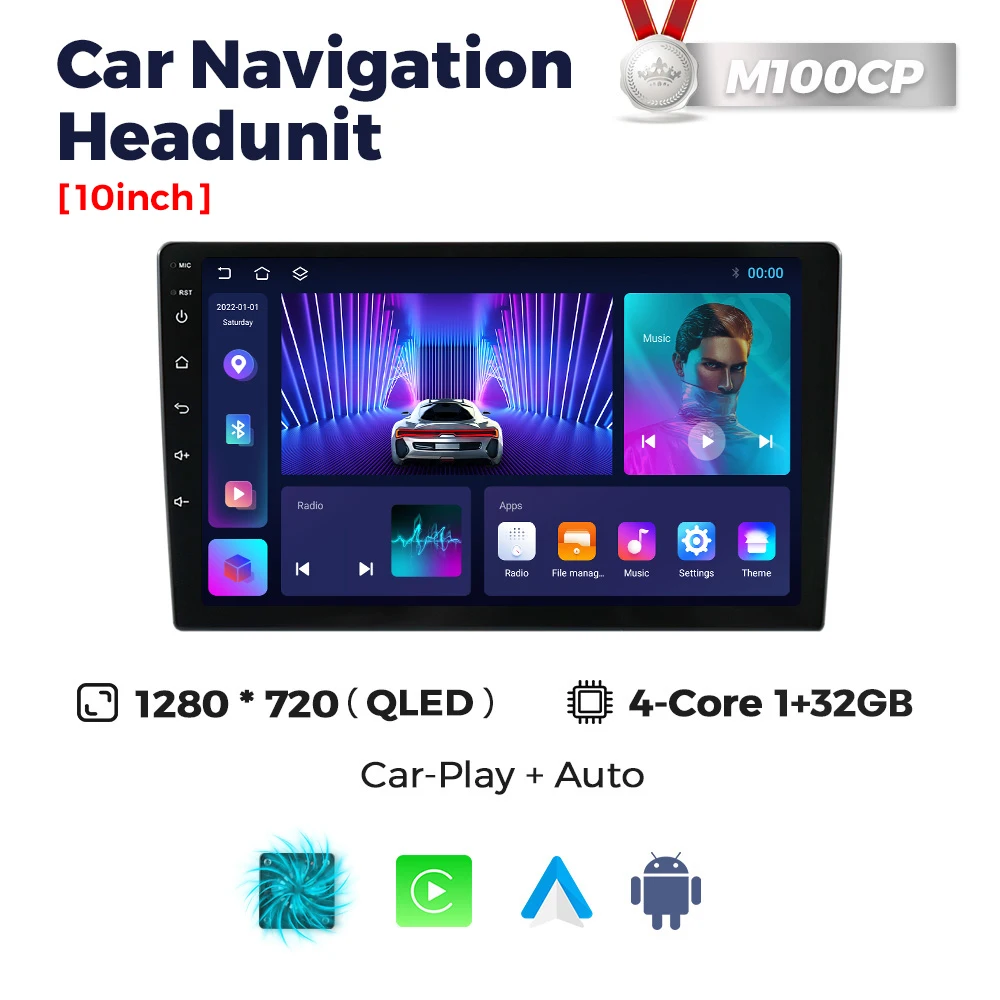 MEKEDE Android 14 Ekran 2K Inteligentne Systemy Samochodowe Uniwersalne Radio Samochodowe 10"/10.36" Odtwarzacz Multimedialny Bezprzewodowy Carplay Auto