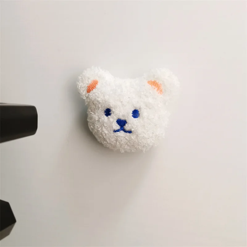 Ins Style Plush Bear Door Handle Mute Anti-Collision Pad Door er Stopper Wall Protection Pad For Children'S Room Decoration