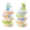 12Rolls Easter Day Bunny Egg Pattern Masking Tape DIY Handbook Material Sticker Washi Tape Scrapbooking Birthday Gift Supplies 4