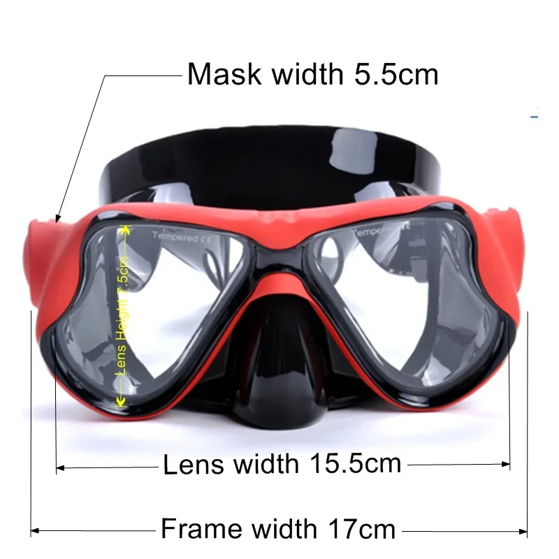 Myopia Diving Masks with Optical Resin Plastic Lenses and Silicone Frame snorkeling diving mask,diving mask