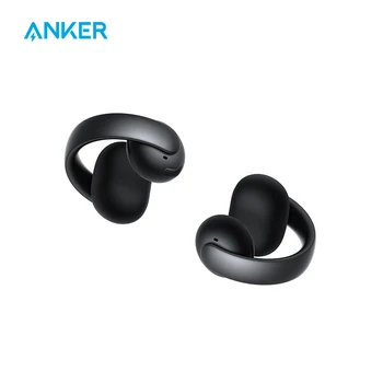 Soundcore AeroClip by Anker Open-Ear Earbuds Clip-On Headphones Adaptive Comfort, Clear Calls with 4 Mics and AI, Stable Fit