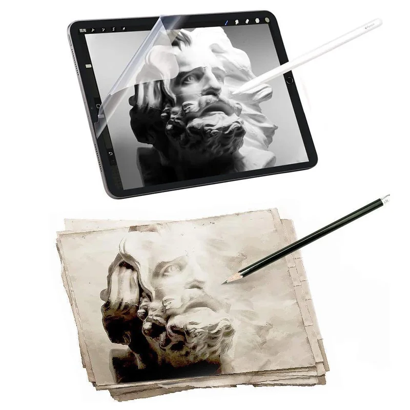 Film protecteur d'écran en papier pour iPad, peinture l'horloge 256, écrire, iPad 10, 2022, 9, 8, 7, Air 5, 4, 3, Mini 6, 5, 4, Pro 12.9, 11, 10.9, 10.5, 10.2