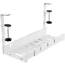  Under Desk Cable Storage Rack Expandable Management Tray Desk Socket Holder Wire Cord Power Strip Adapter Wire Organizer Shelf 