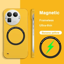 Magnetic Frameless Ultra - Thin Phone Case - Premium Armor Hard PC Skin - Friendly Back Cover for Realme GT8 Pro (China) (Banana Yellow)