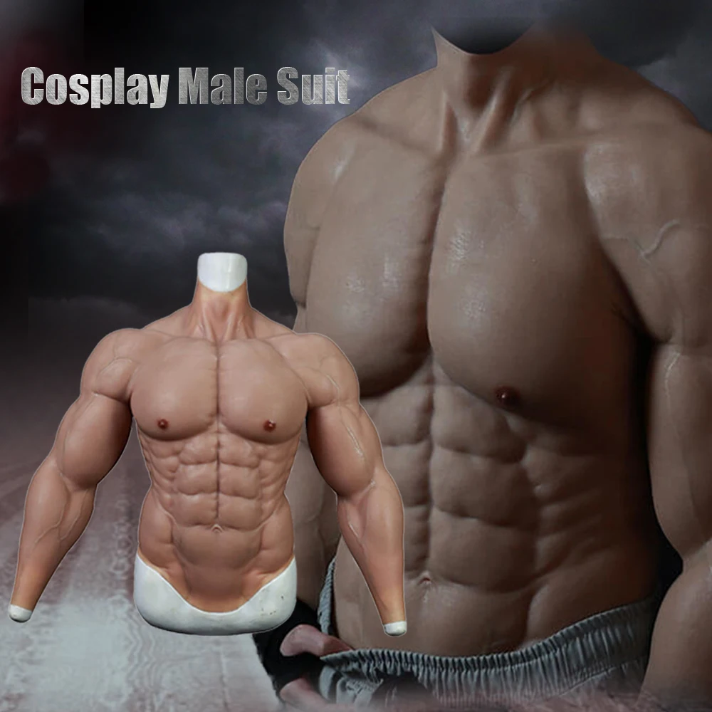 Knowu Muscle Suit Silicone Fake Chest Muscolo Maschile Per Cosplay Cross-Dressing Quattro-Style Realistico Hunk Silicone Muscles