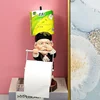 Creative Toilet Paper Holder Statue Funny Decorative Resin Figure Cute Butler Shape Tissue Stand Rack Sculpture Toilet Decor 5