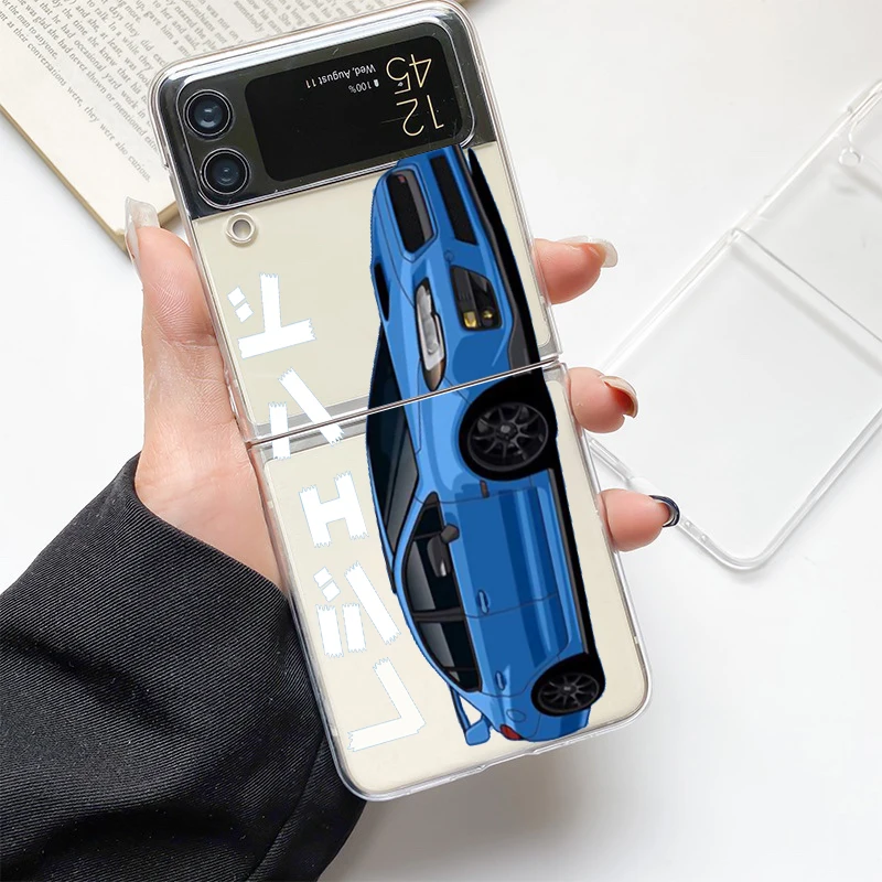 Tokyo Drift Sports Car Fashion Phone Case - Clear Hard Folding Cover Gift
