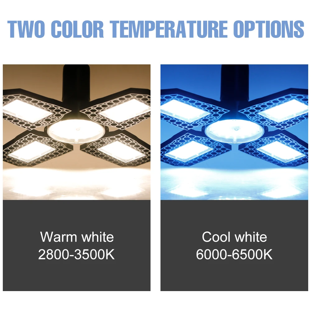 Ultra-Bright Adjustable LED Garage Light – 200W High Bay Spotlight for Home, Workshop & Warehouse