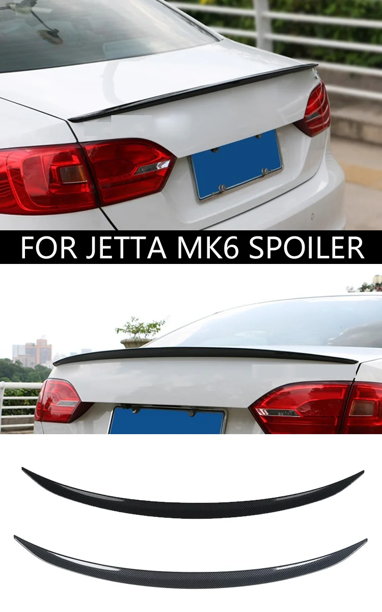 Für VW Volkswagen Jetta MK6 2012-2018 Spoiler Weiche Kunststoff Hinten Stamm Lippe Flügel Spoiler Auto Zubehör – Detail 1