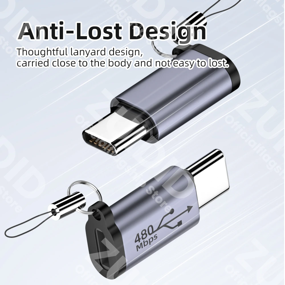 Type C/Micro USB/Mini USB/8-Pin to Micro USB/Type C/8-Pin Male to Female Connector Adapter For iPhone 14 Samsung Data Converter