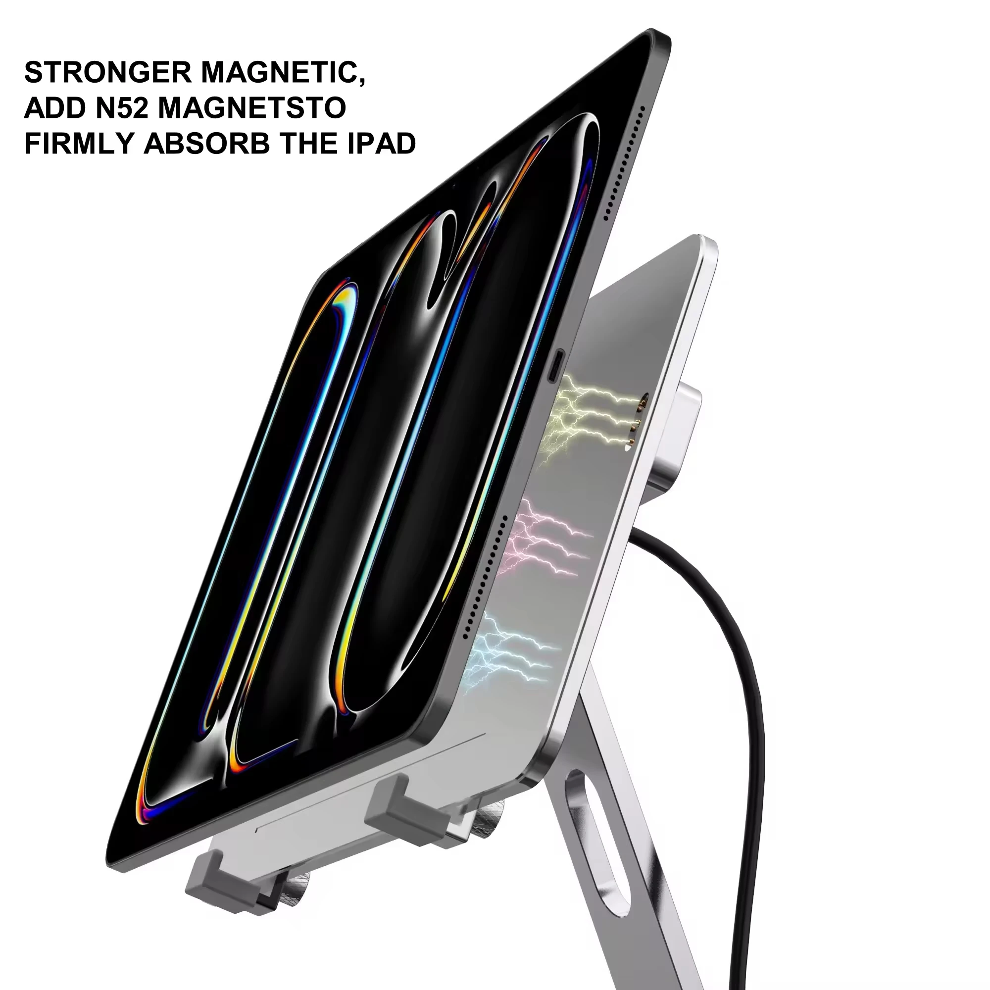 iPad Pro 11/13インチ M4 2024対応 ポータブル折りたたみ式マグネット