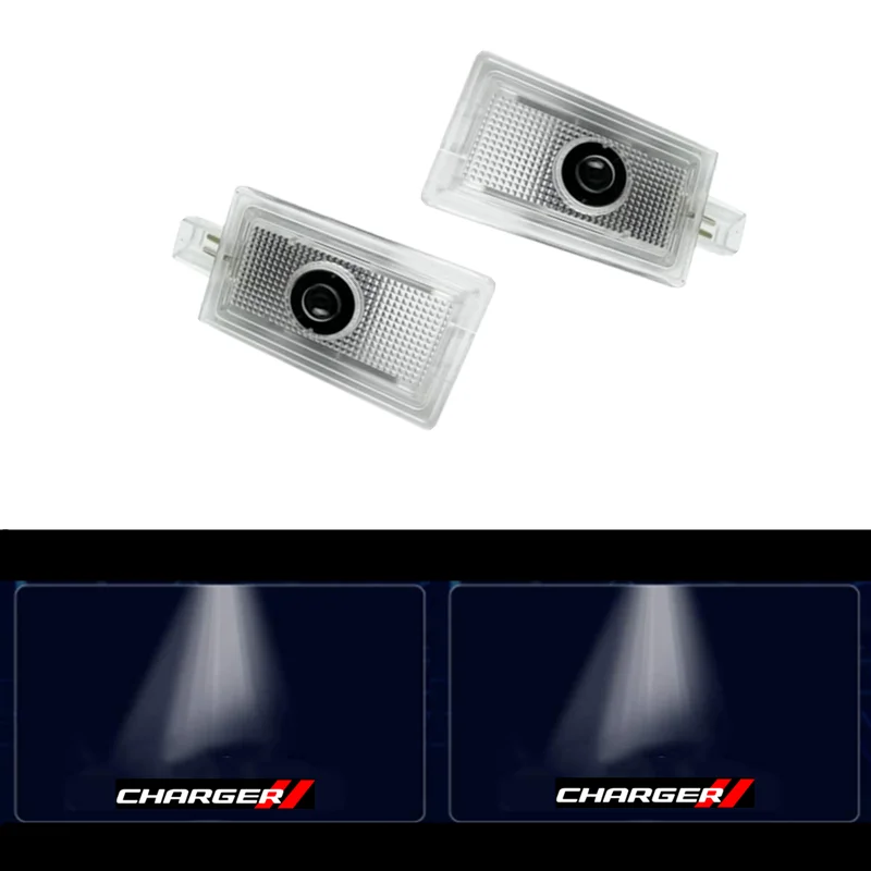 

Car Accessories LED Door Logo Light Projector Welcome Lights For Dodge Charger Logo Ghost Shadow Lamp