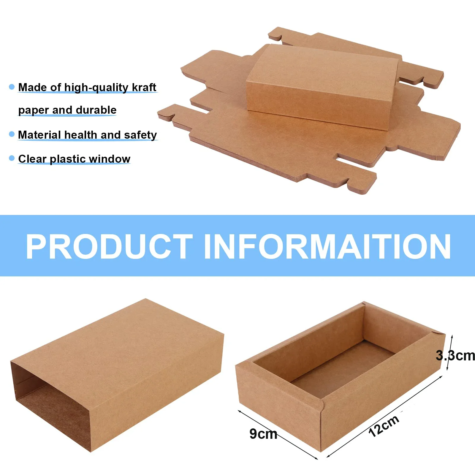 12PCS Paper Drawer Box Mini Crafts Cardboard Boxes for Business Jewelry Candy Wedding Party Favor Present Packaging Boxes