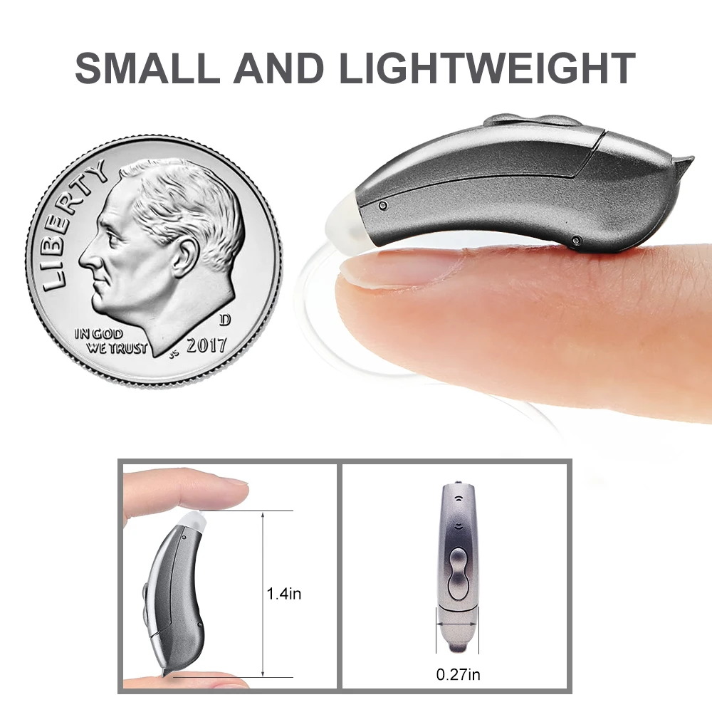 Digital Hearing Aids with Bluetooth Audifonos 10 Channels Mild to Moderate Loss Invisible Portable Adjustable Sound Amplifier 3
