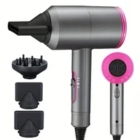 2000W Professional Hair Dryers Salon Strong Powerful Hot And Cold Wind Negative Ion Hammer Blower With Diffuser Nozzles Fast Dry 1
