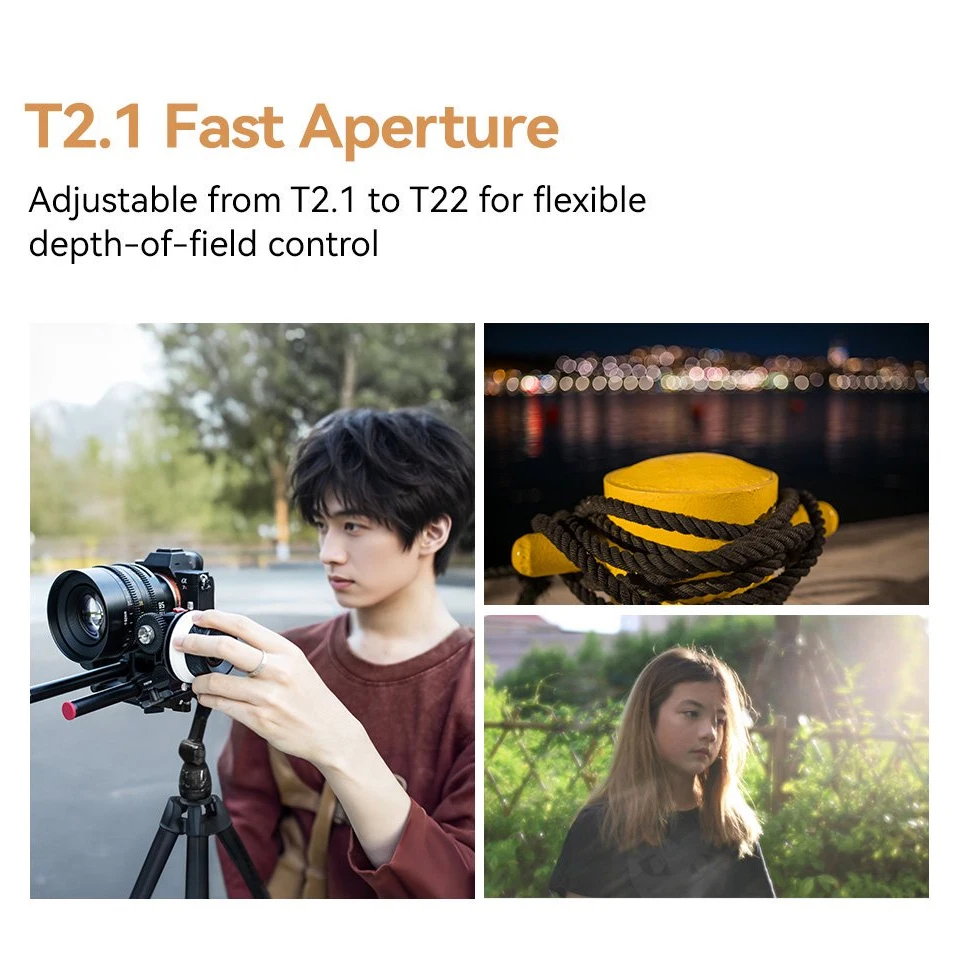 TTArtisan 35mm T2.1 50mm T2.1 85mm T2.1 풀프레임 듀얼 보케 시네 렌즈 ( A7M2, 후지 X-E1, 니콘 Z50, 캐논 R5C, 시그마 FP 호환)