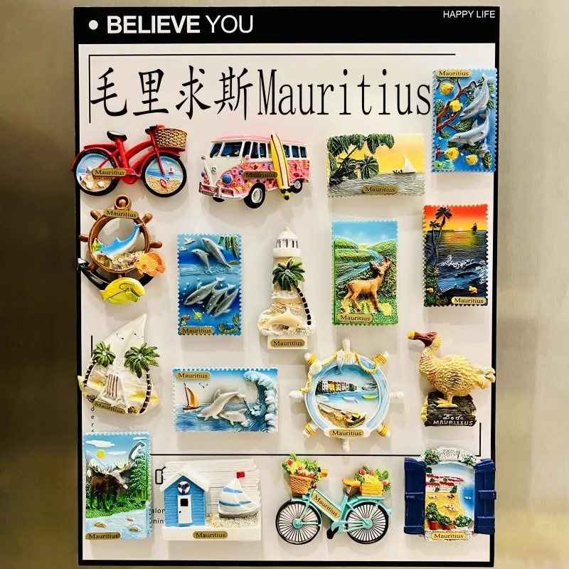 Mauritius Dodo Bird Magnete per frigorifero, magnete souvenir in resina