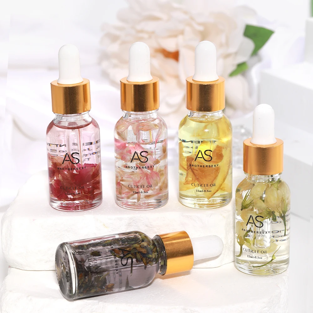 15ML Dried Flower Nail Care Oil Nourish Restore Damaged Nails Vitamin Soften Moisturizes Strength nail care oil