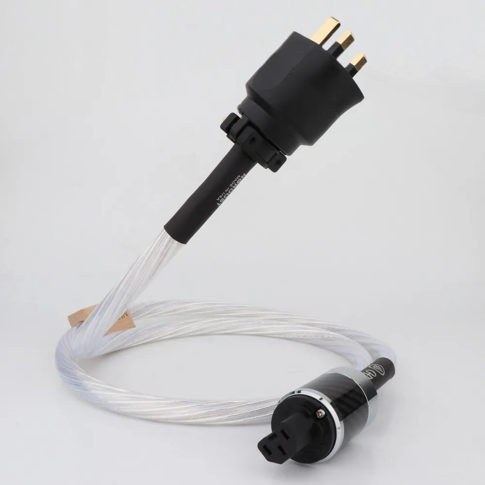 

High Qualiry Nordost ODIN silver plated conductor Power cable with gold plated Uk connector 15A IEC Female connector plug