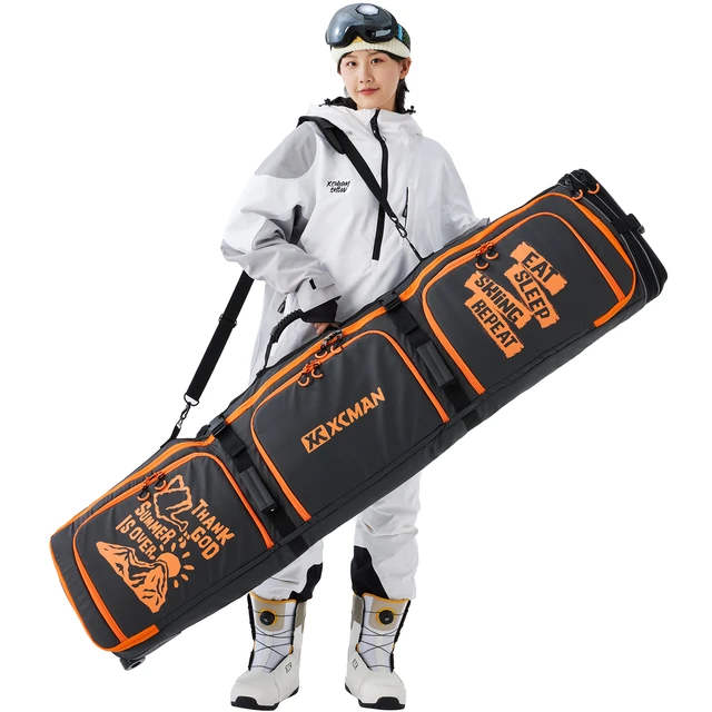 Borsa da Snowboard XCMAN Roller con ruote borsa imbottita regolabile in  lunghezza 63-75 pollici per stivali da Snowboard da viaggio aereo -  AliExpress