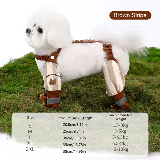 Adjustable Dog Boot Leggings Anti-Slip Dust-proof Reflective Stripe Pet Strolling Going Out Pants Full Leg Protection Accessory 2