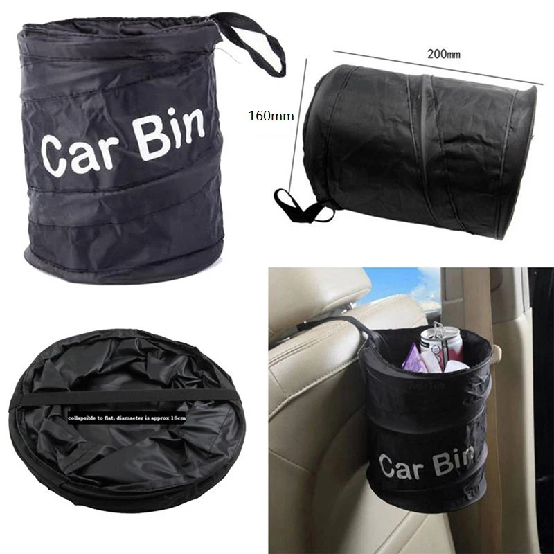 Foldable Car Trash Can Portable Vehicle Garbage Bin Pop-Up Waterproof Bag Waste Basket Auto Interior Accessories Car Trash Can Car Trash Bag