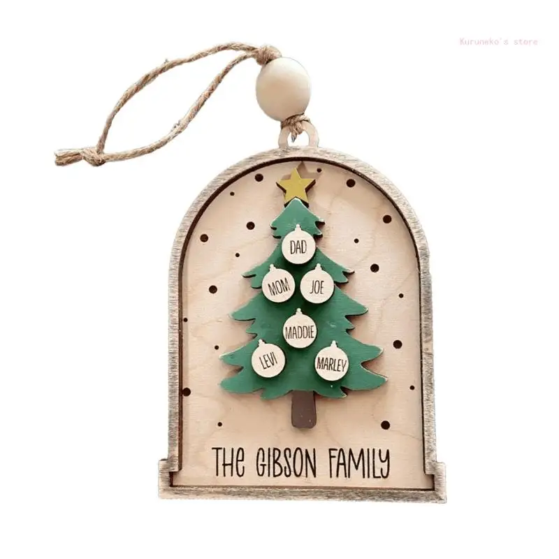 

Tree Pendant Wood Craft Christmas Decorations for Home Party 2024 New Year Gift