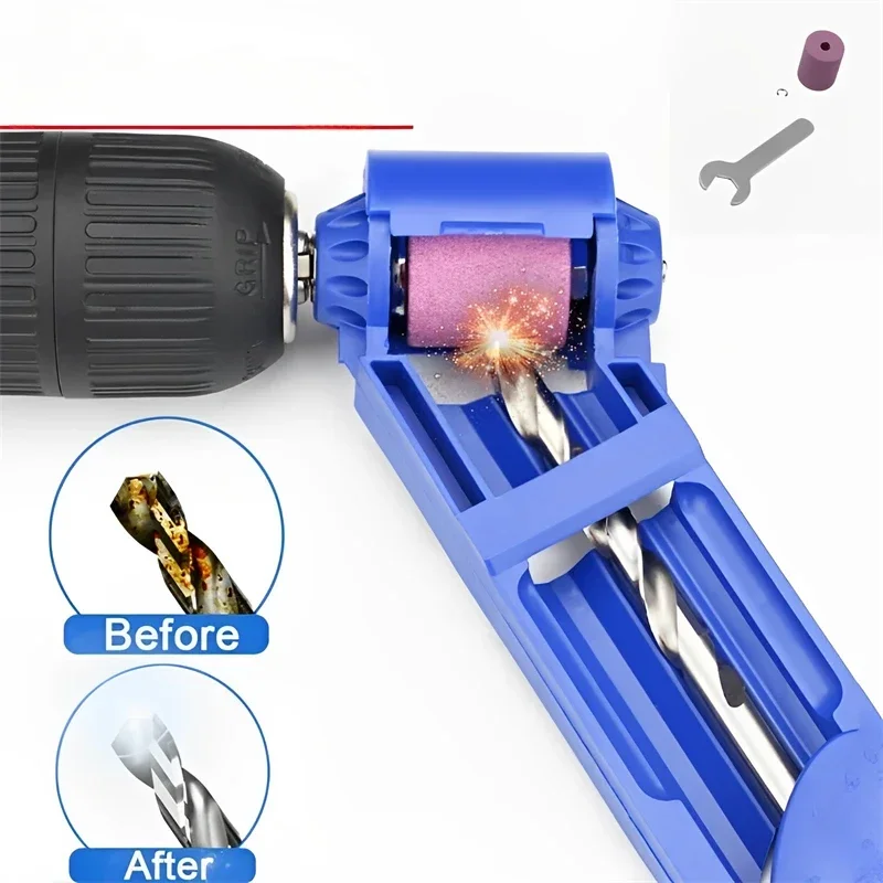 2-12.5mm Corundum Grinding Wheel Bit Tool Portable Drill Bit Sharpener Twist Drill Bit Sharpening Machine Blue or Orange