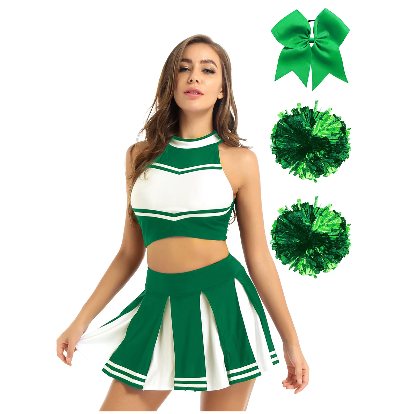 Cheerleader Dance Costume Women Cheerleading Uniform Adult Sports Outfit Dancewear Sets Cosplay Cheer Leader Performance Costume