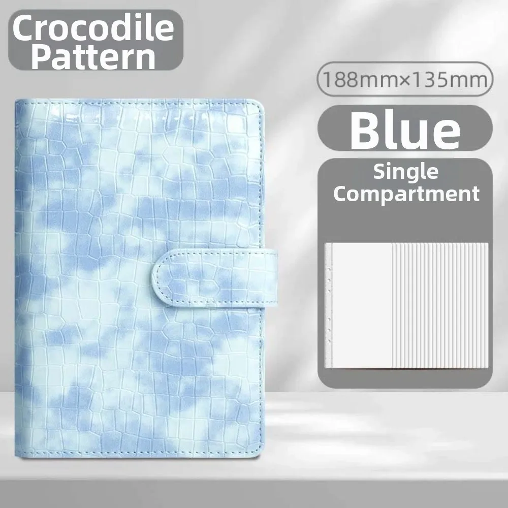 Mini raccoglitore per risparmio di denaro A6 in similpelle, buste per contanti, mini raccoglitore per budget, stampa marmorizzata/leopardo, resistente - immagine 2